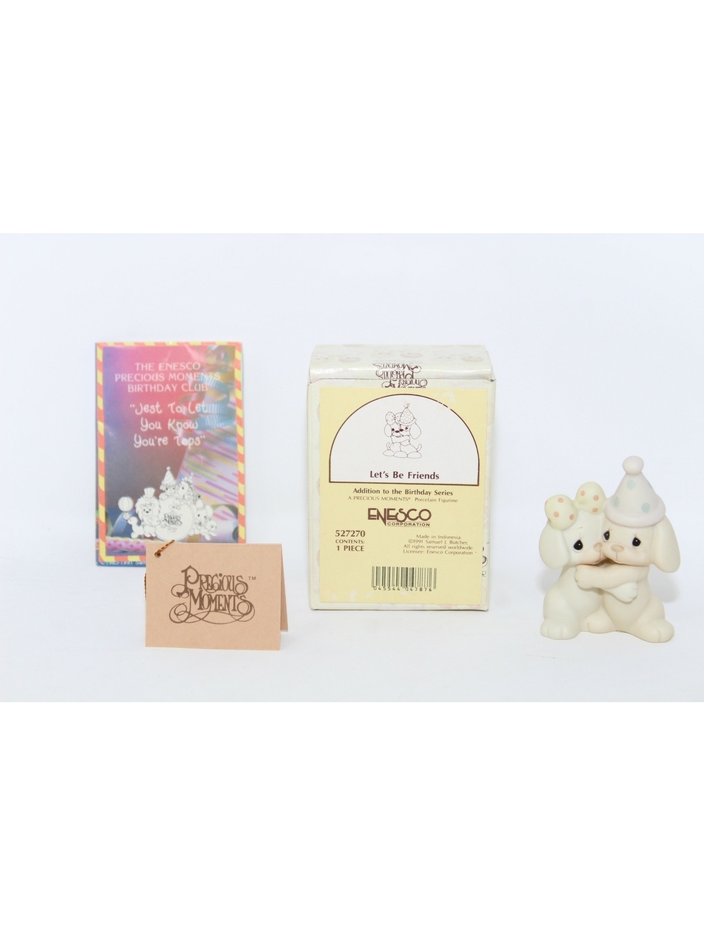 Vintage NIB Enesco Precious Moments Porcelain Figurine # 527270 Let's Be Friends